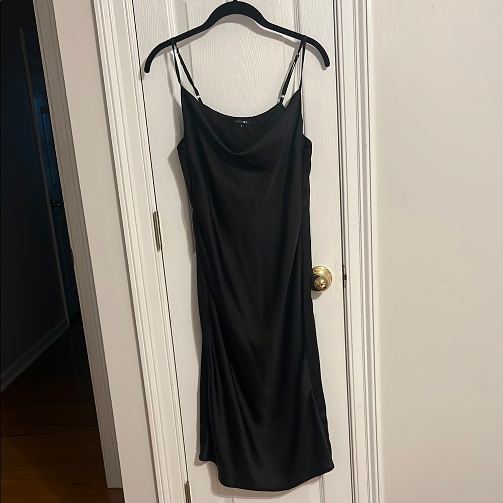 Papermoon Black‎ Satin slip dress